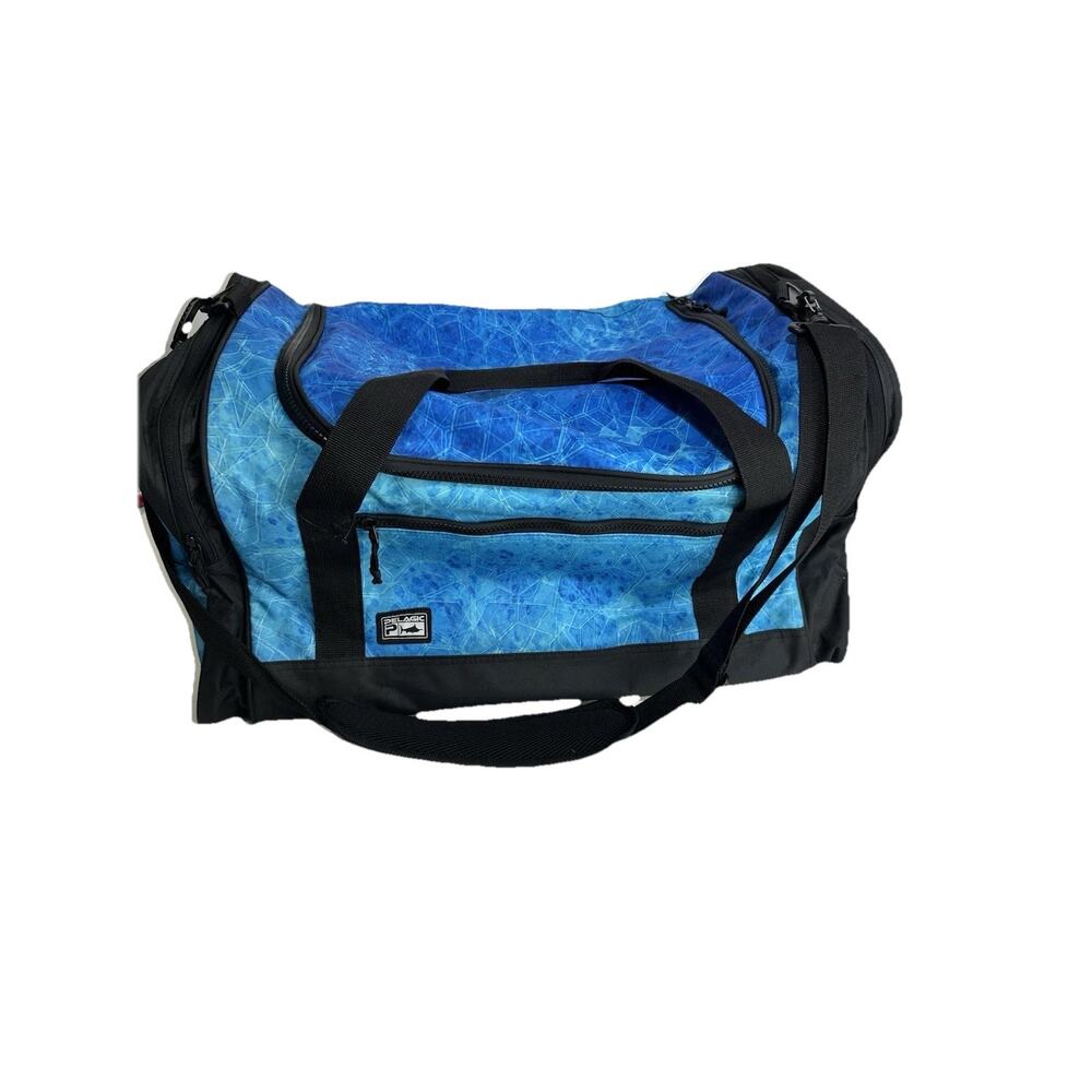 Pelagic Heavy Duty Aqua Blue 50L Duffle Bag Hole